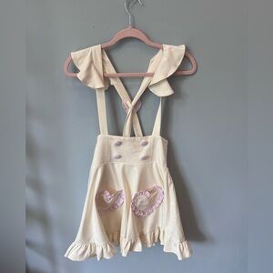 KOKOkim Candy A Go Go NEW (M) Overall Dress cream and lavender